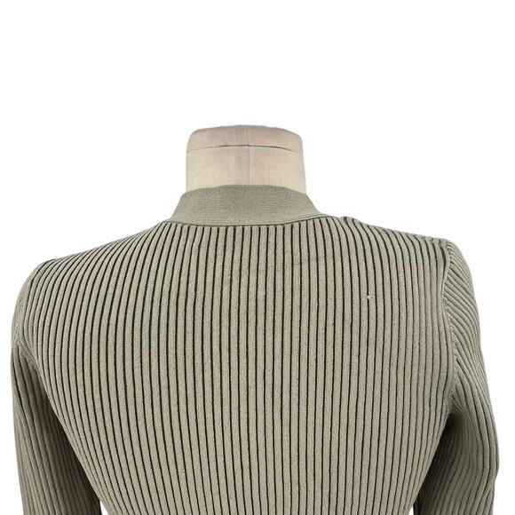 Anine Bing Layla Ribbed Cardigan Sweater Button Front Olive Green Size Small - Picture 9 of 13